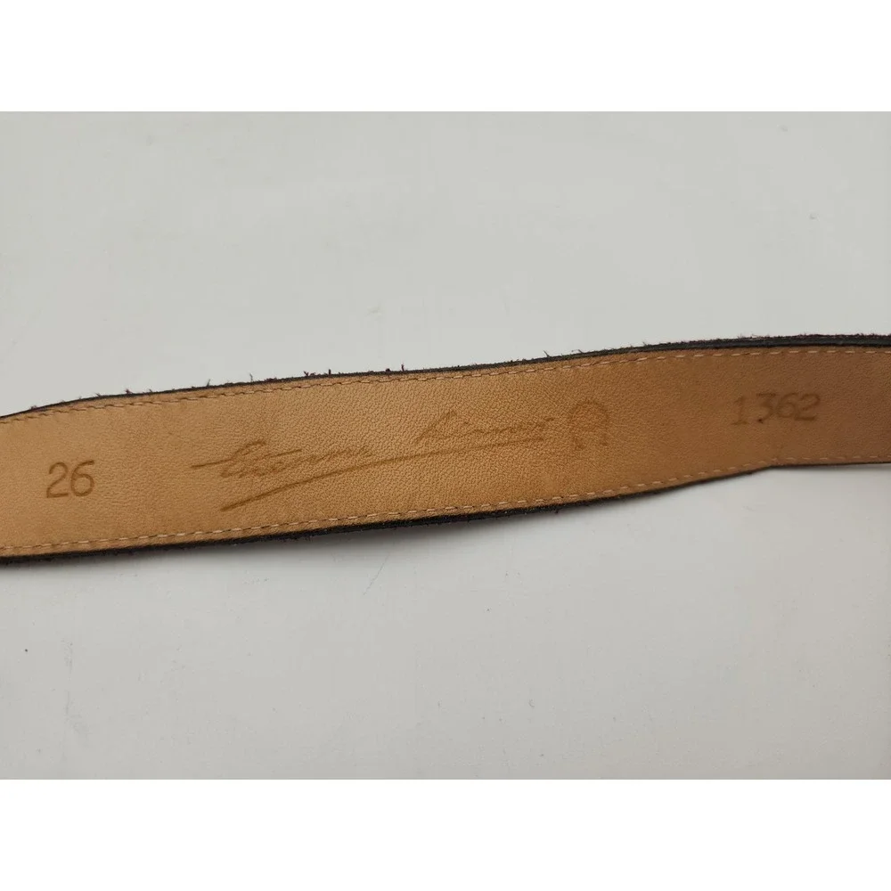 Vtg Etienne Aigner Oxblood Leather Slidelock Skinny Belt Sz 26